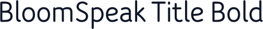 BloomSpeak Title Bold