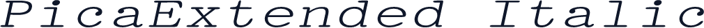 PicaExtended Italic