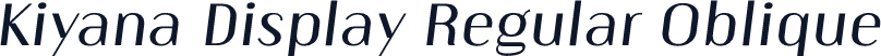 Kiyana Display Regular Oblique