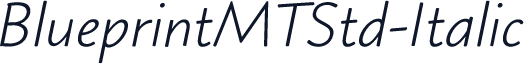 BlueprintMTStd-Italic