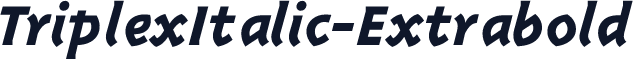 TriplexItalic-Extrabold