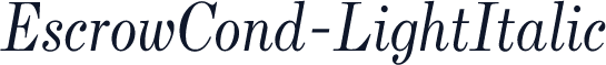 EscrowCond-LightItalic