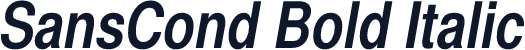 SansCond Bold Italic