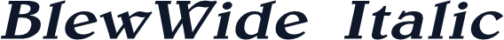 BlewWide  Italic