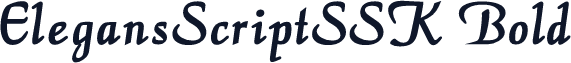 ElegansScriptSSK Bold