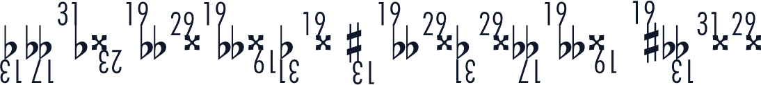 Microtonal Notation Text