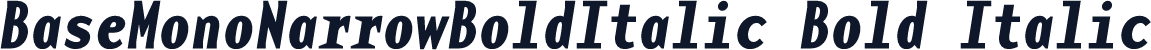 BaseMonoNarrowBoldItalic Bold Italic