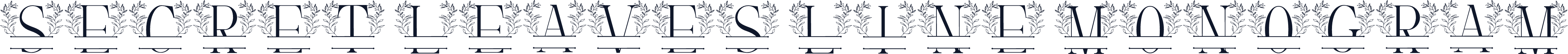 Secret Leaves Line Monogram