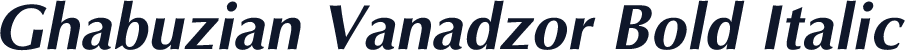 Ghabuzian Vanadzor Bold Italic