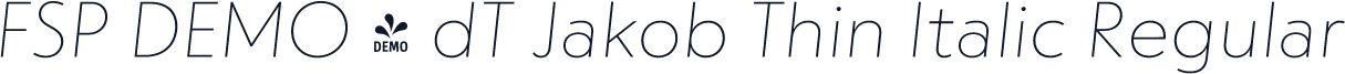 FSP DEMO - dT Jakob Thin Italic Regular
