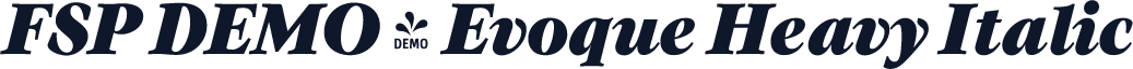 FSP DEMO - Evoque Heavy Italic