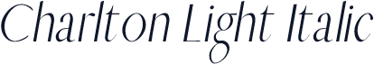Charlton Light Italic