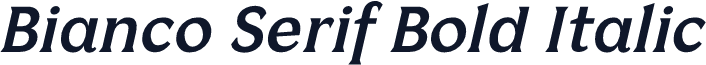 Bianco Serif Bold Italic
