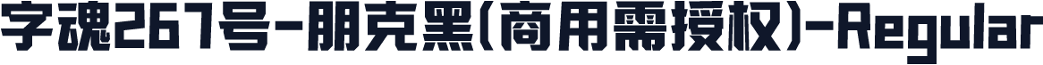 字魂267号-朋克黑(商用需授权)-Regular