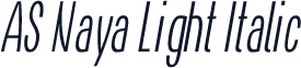 AS Naya Light Italic