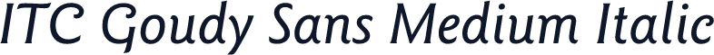 ITC Goudy Sans Medium Italic
