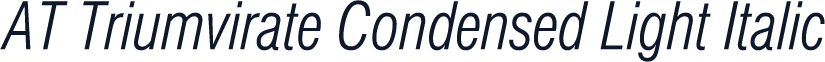 AT Triumvirate Condensed Light Italic