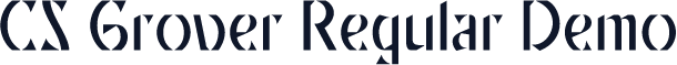 CS Grover Regular Demo
