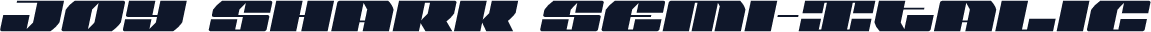 Joy Shark Semi-Italic