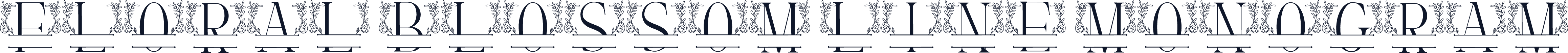 Floral Blossom Line Monogram