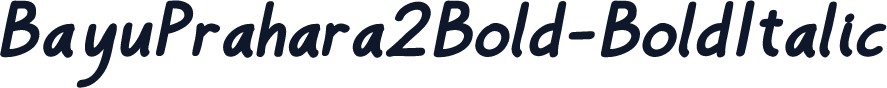 BayuPrahara2Bold-BoldItalic