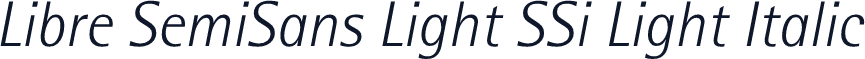 Libre SemiSans Light SSi Light Italic