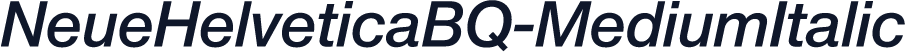 NeueHelveticaBQ-MediumItalic