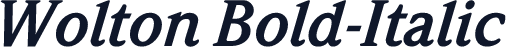 Wolton Bold-Italic