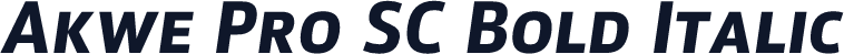 Akwe Pro SC Bold Italic
