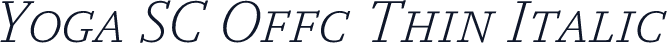 Yoga SC Offc Thin Italic