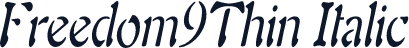 Freedom9Thin Italic