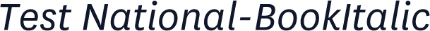 Test National-BookItalic