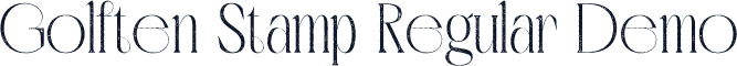 Golften Stamp Regular Demo