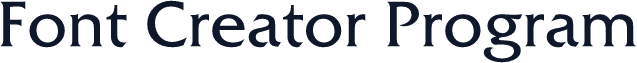Font Creator Program