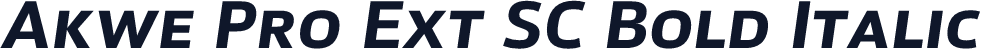 Akwe Pro Ext SC Bold Italic