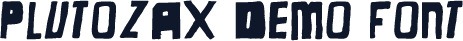 Plutozax Demo Font