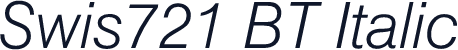 Swis721 BT Italic
