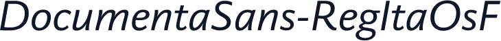 DocumentaSans-RegItaOsF