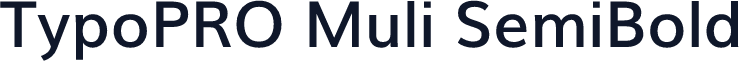 TypoPRO Muli SemiBold