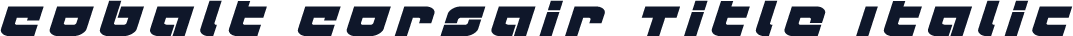 Cobalt Corsair Title Italic