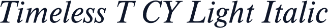 Timeless T CY Light Italic