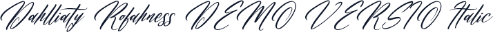 Dahlliaty Rofahness DEMO VERSIO Italic