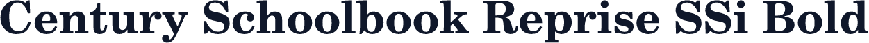 Century Schoolbook Reprise SSi Bold