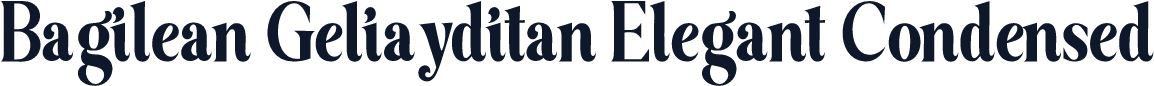 Bagilean Geliayditan Elegant Condensed