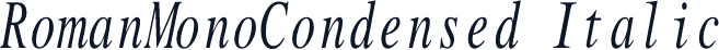 RomanMonoCondensed Italic