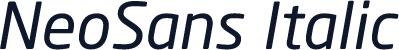 NeoSans Italic