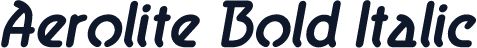 Aerolite Bold Italic