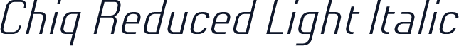 Chiq Reduced Light Italic