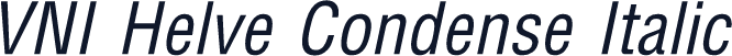 VNI Helve Condense Italic