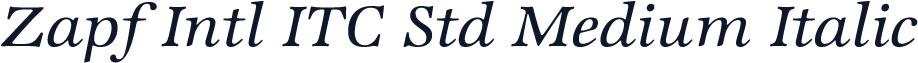 Zapf Intl ITC Std Medium Italic